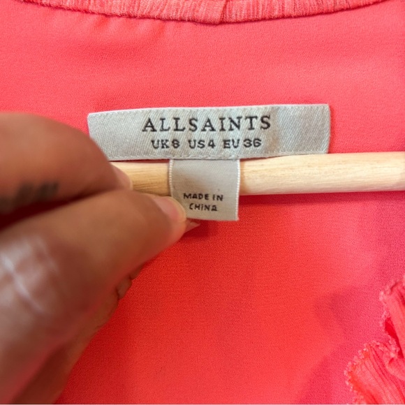 EUC All Saints Ari Floral Print Wrap Dress 4 - Picture 3 of 10